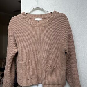 Madewell Women's Crew Neck Sweater in Warm Tan
